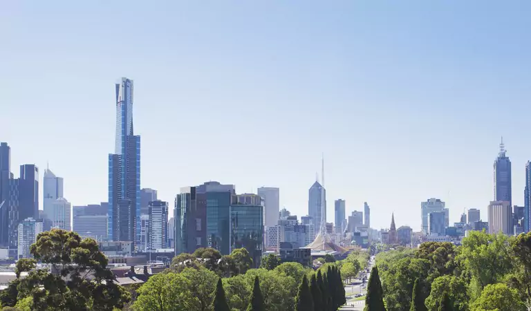 View of beautiful Melbourne city