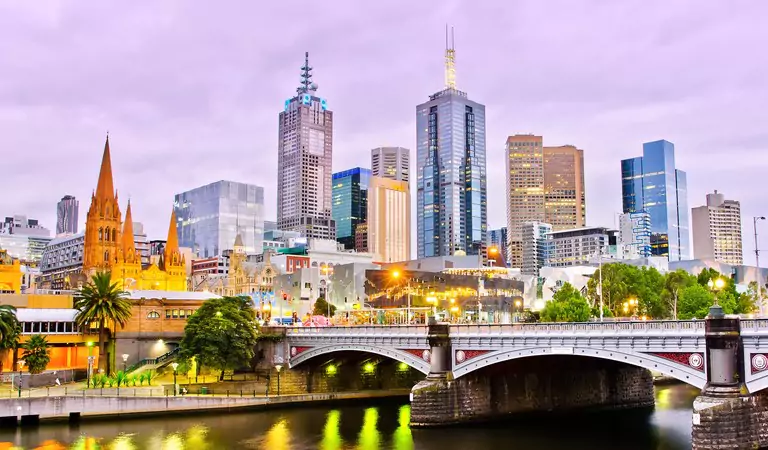 Beautiful view of Melbourne city